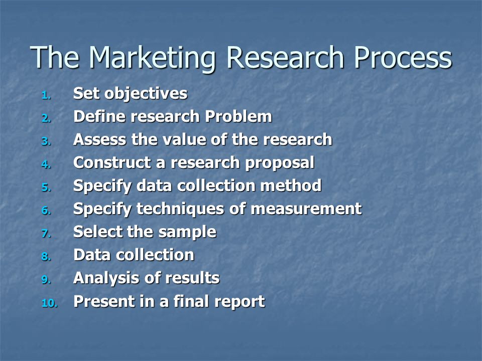 Basic Steps in the Research Process